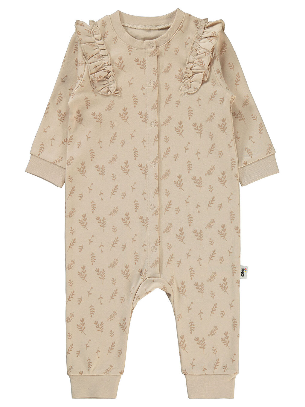 Bej Baby Kız Bebek Patiksiz Tulum 6-18 Ay FilDişi