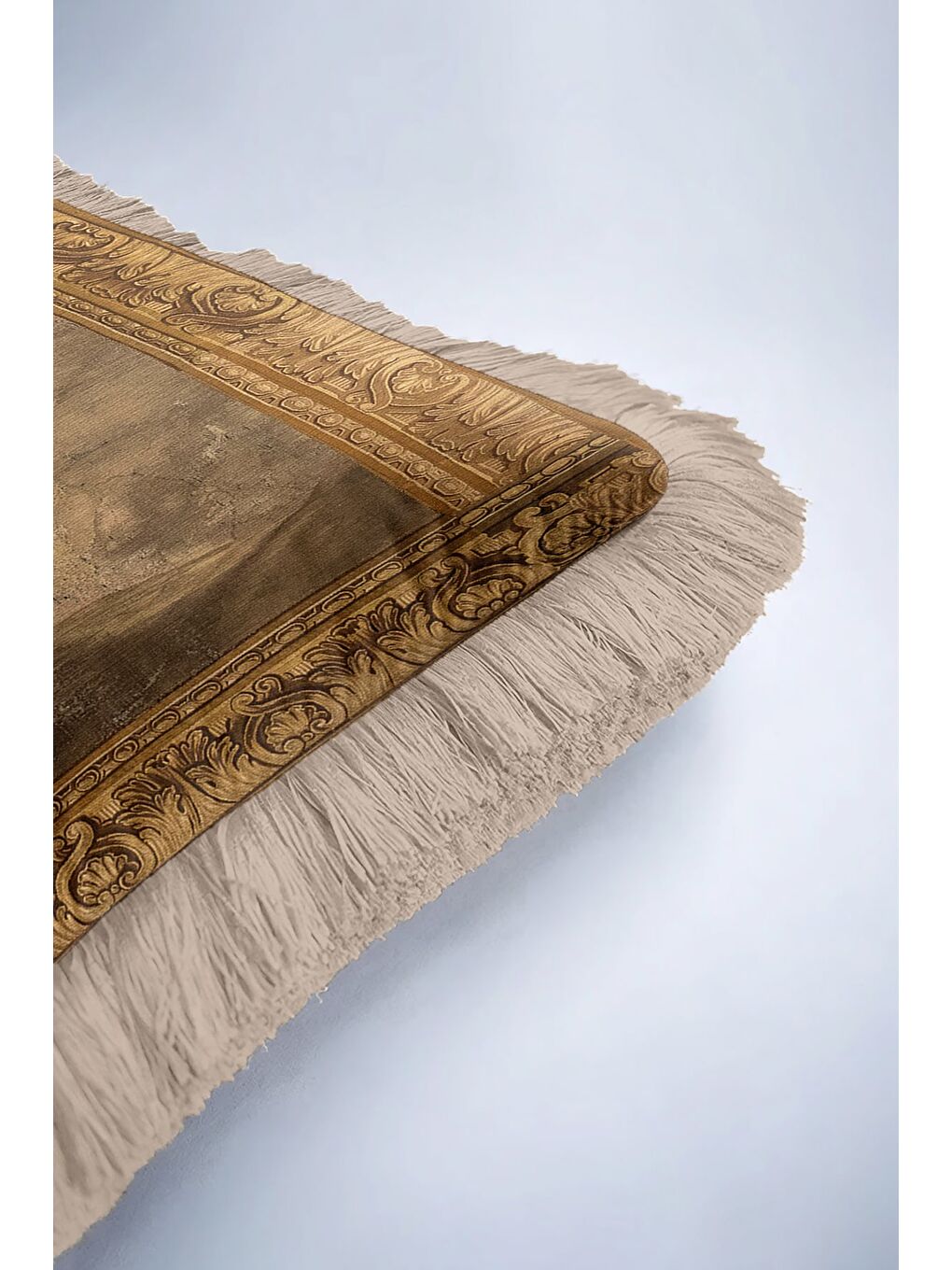 Karışık Barok Saray Lüks Saçaklı Yastık Kılıfı - Klasik Sanat Rustik Altın Renkli Püsküllü Kırlent Kılıfı-6