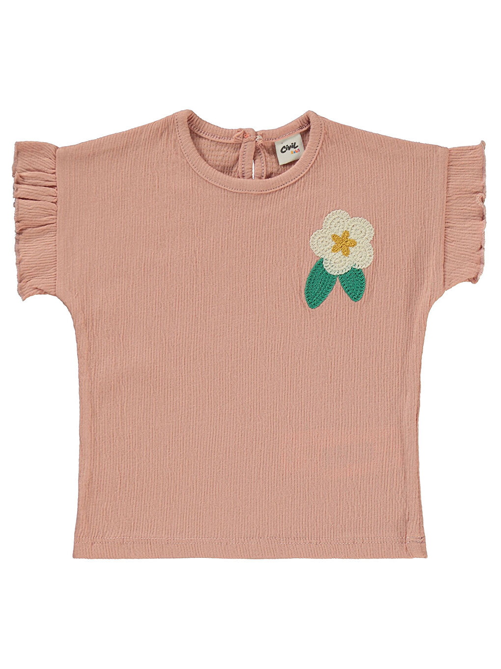 Pembe Baby Kız Bebek Şortlu Takım 6-18 Ay Somon-2