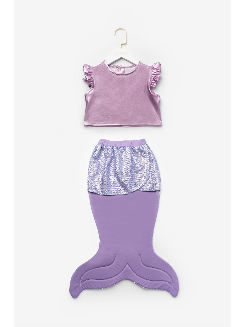 Lila Deniz Kızı Etekli Kız Çocuk İkili Takım - Liliana-3