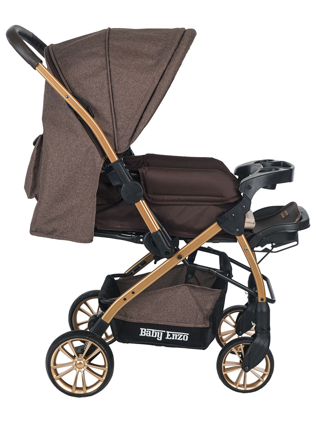 Step25 Çift Yönlü Bebek Arabası Gold Siyah-5
