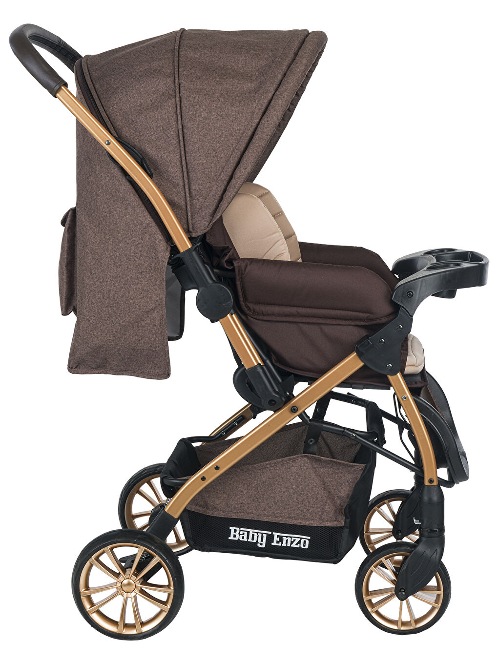 Step25 Çift Yönlü Bebek Arabası Gold Siyah-4