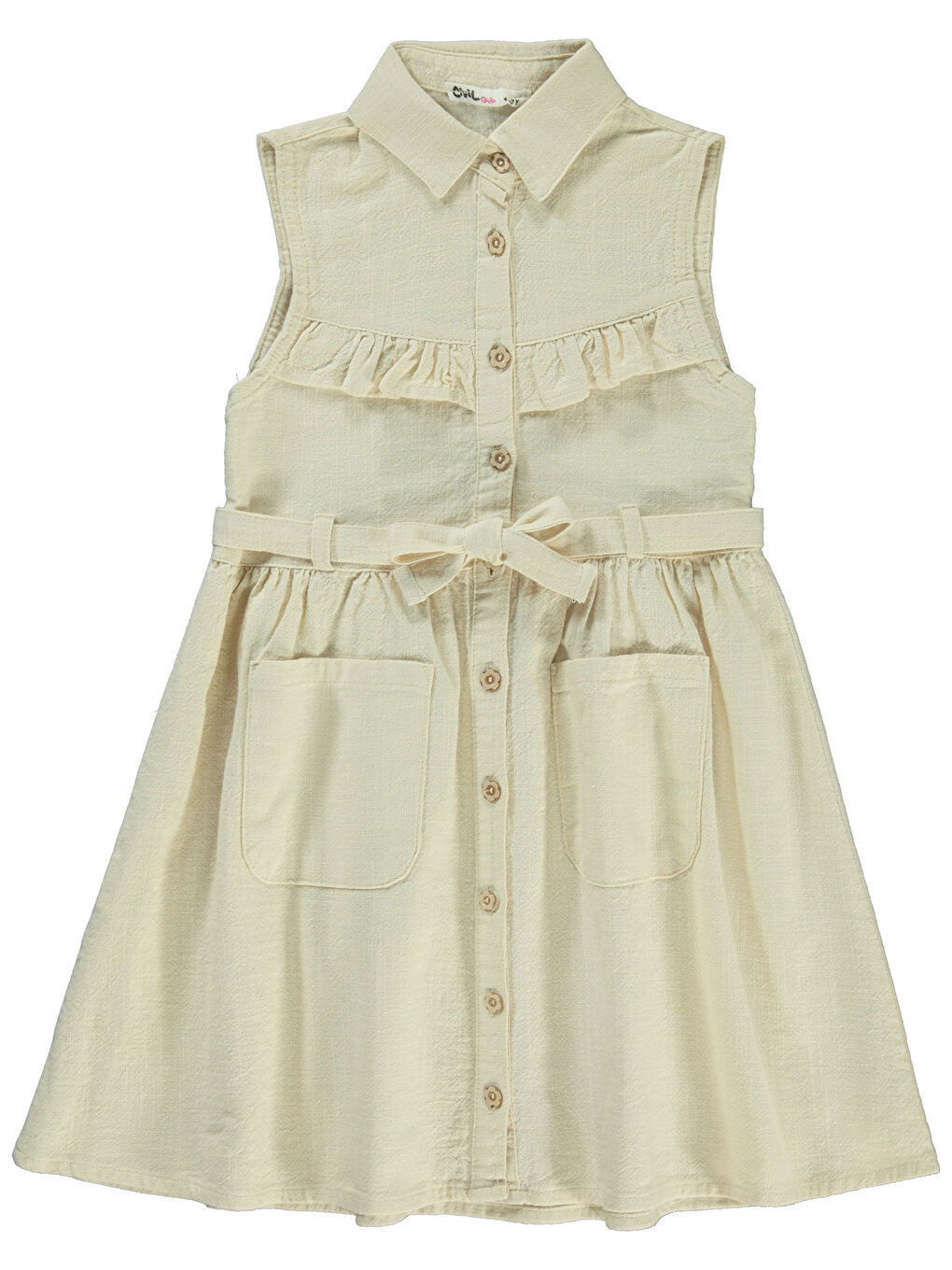 Girls Kız Çocuk Elbise 6-9 Yaş Bej