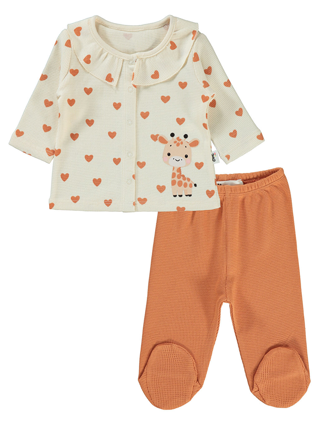 Bej Baby Kız Bebek Pijama Takımı 1-6 Ay FilDişi