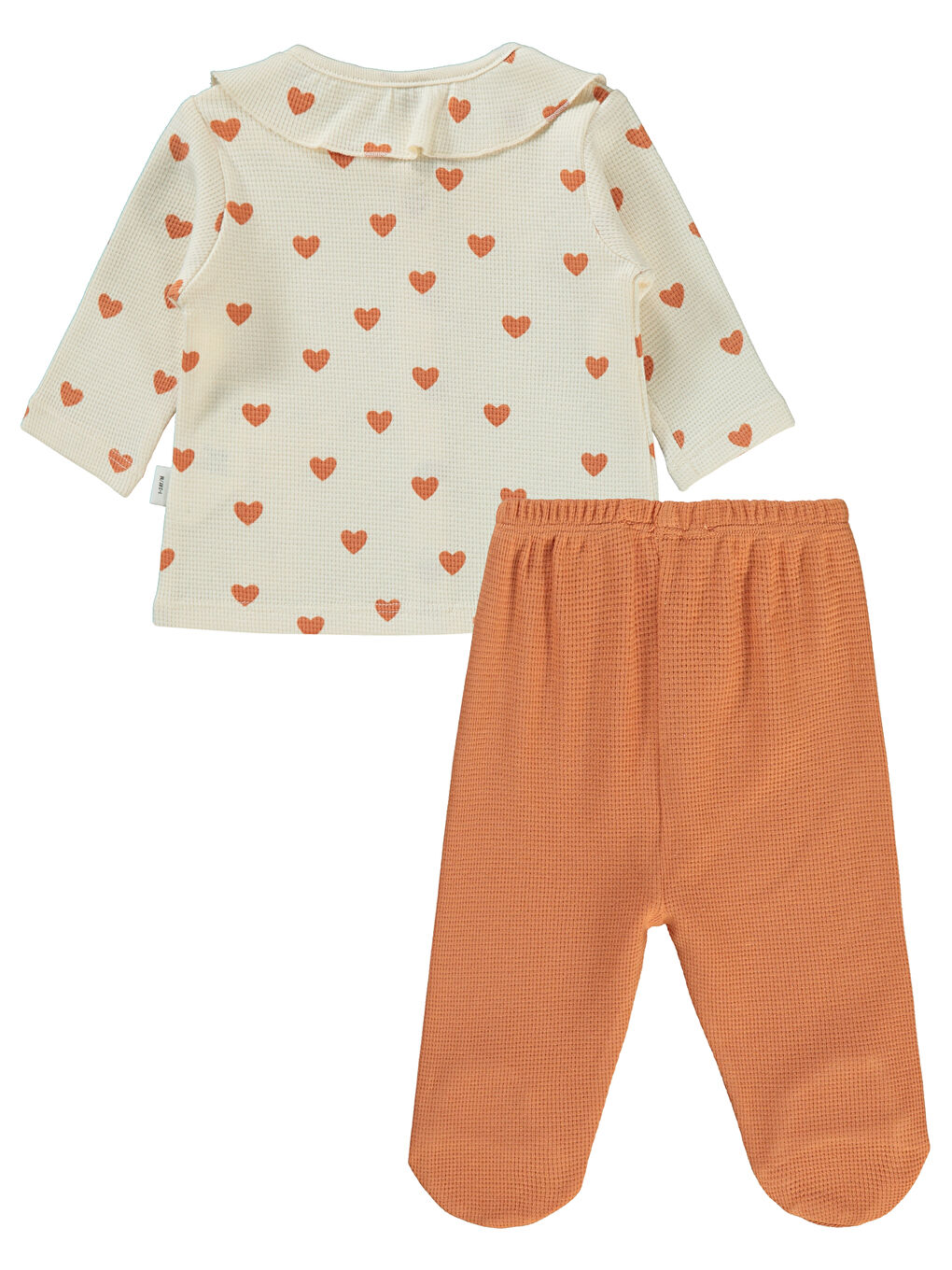 Bej Baby Kız Bebek Pijama Takımı 1-6 Ay FilDişi-1