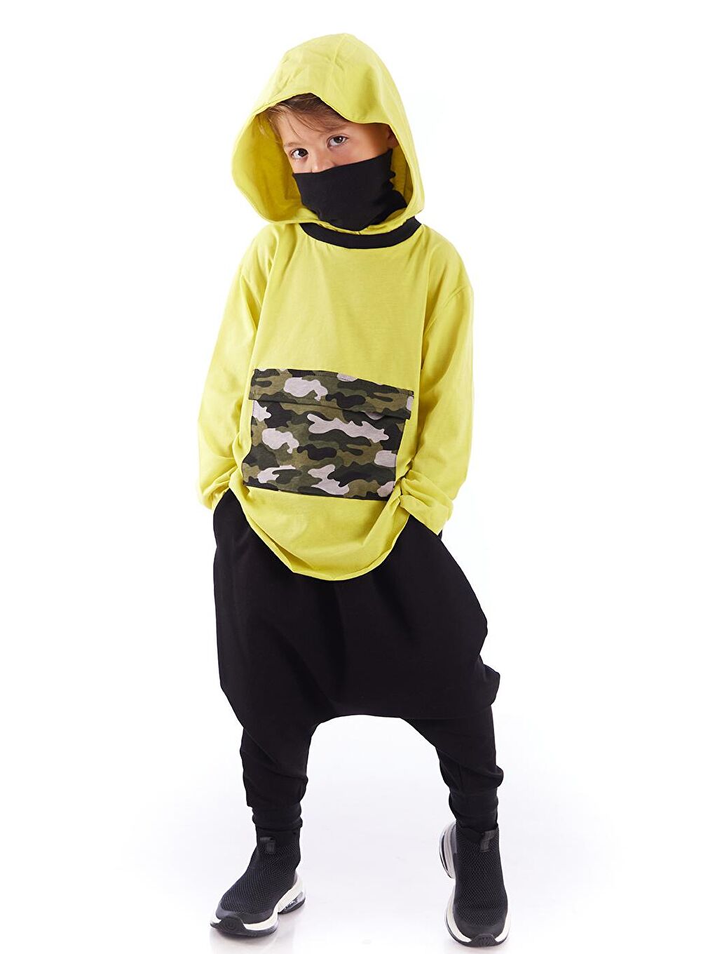 Siyah Comfy Baggy Eşofman Altı Şalvar-1