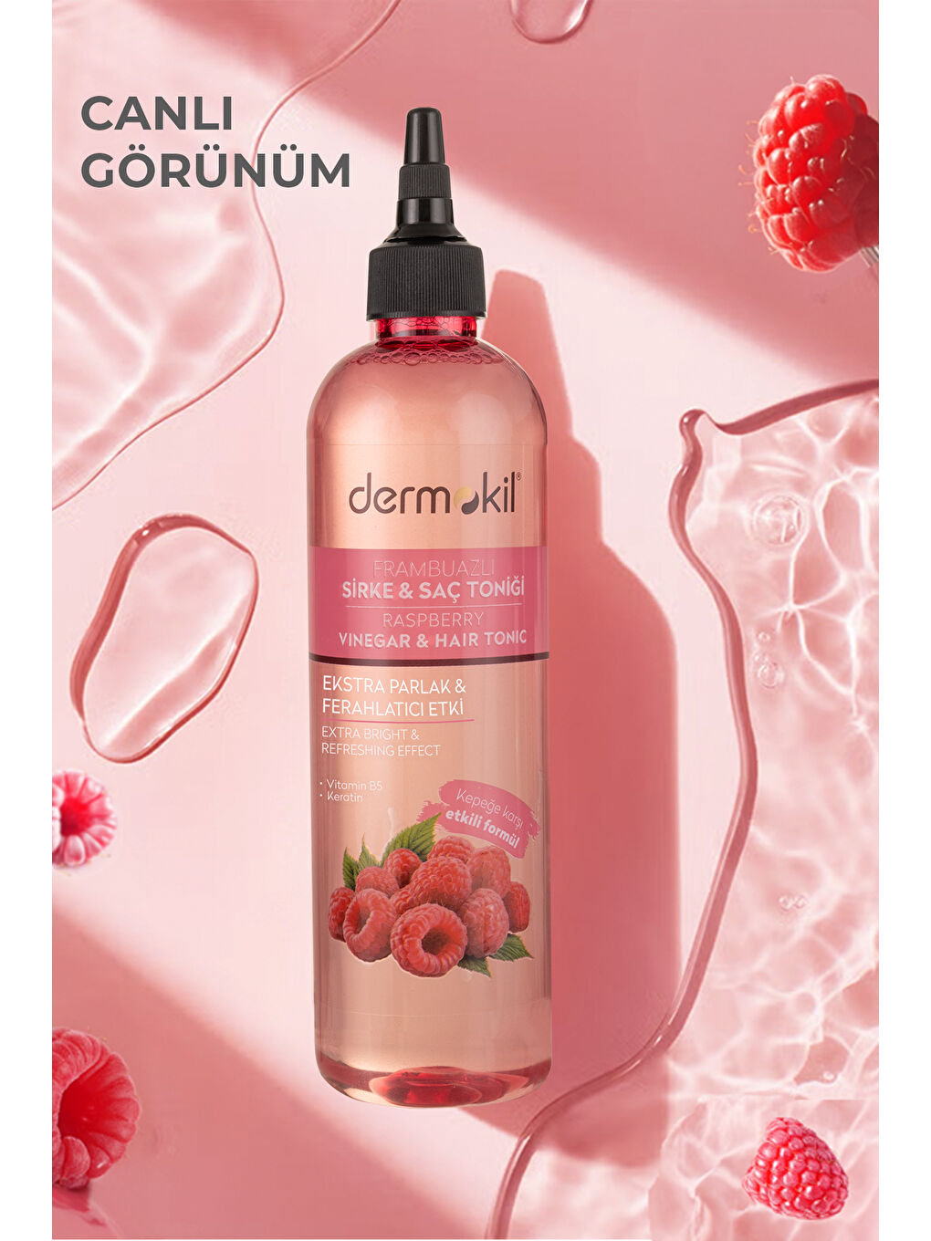 Frambuazlı ve Sirkeli Saç Toniği 400 ml-1