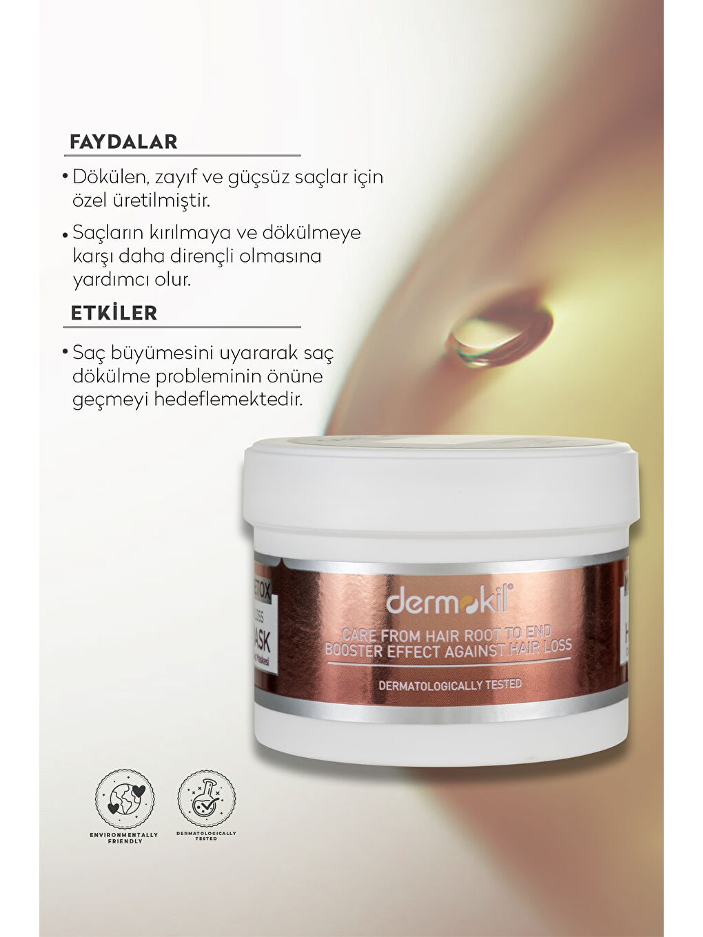 Bakır Peptid& Biotin & Caffein Saç Maskesi 250 ml-1