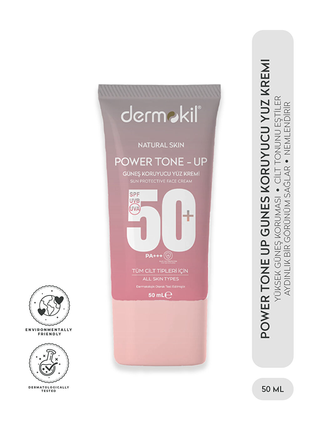 Power Tone-Up Güneş Koruyucu Suya Dayanıklı Yüz Kremi +50 SPF 50 ml