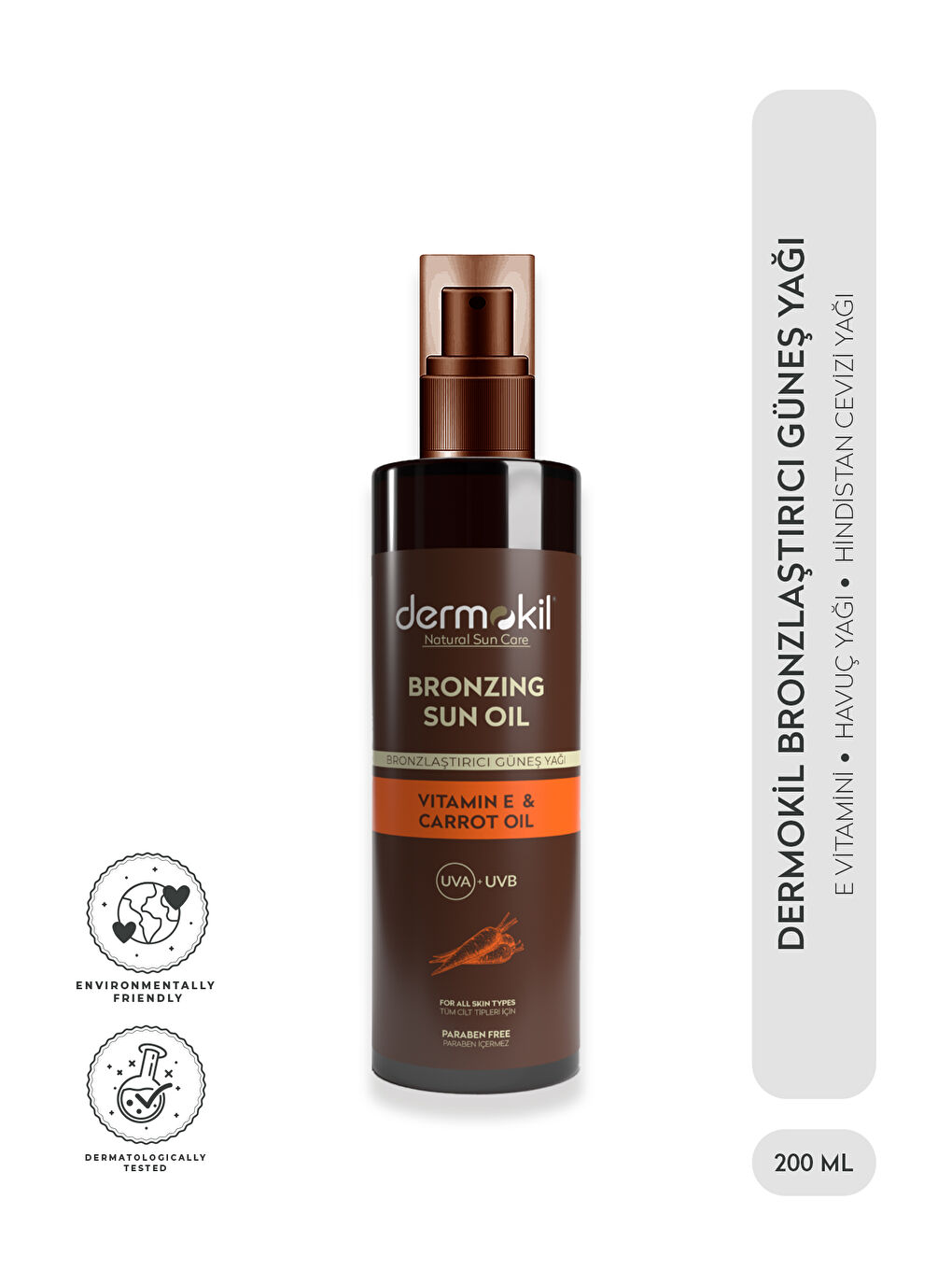 Bronzlaştırıcı Güneş Yağı 200 ml