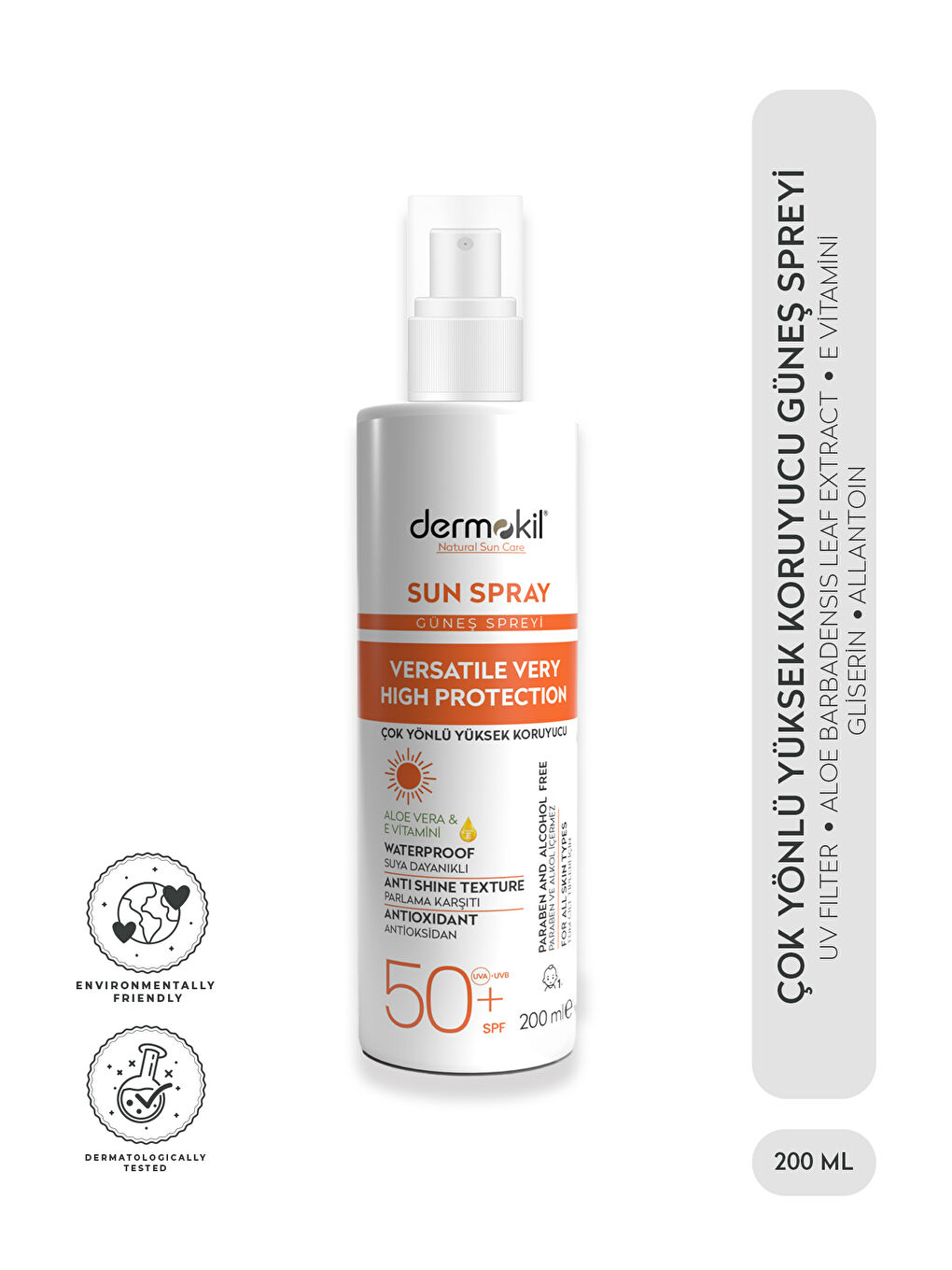 Çok Yönlü Yüksek Koruyucu Güneş Spreyi 200 ml