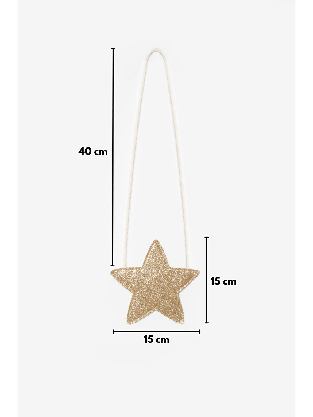 Sarı Altın Simli Kız Çocuk Yıldız Çanta-2