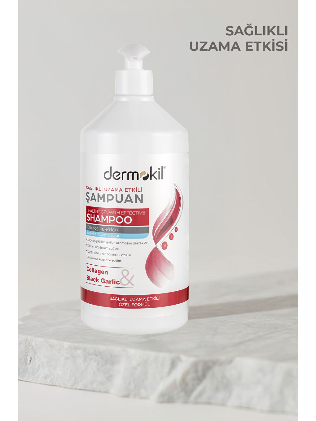 Kolojen & Siyah Sarımsak Sağlıklı Uzama Etkili Şampuan 1 L-1