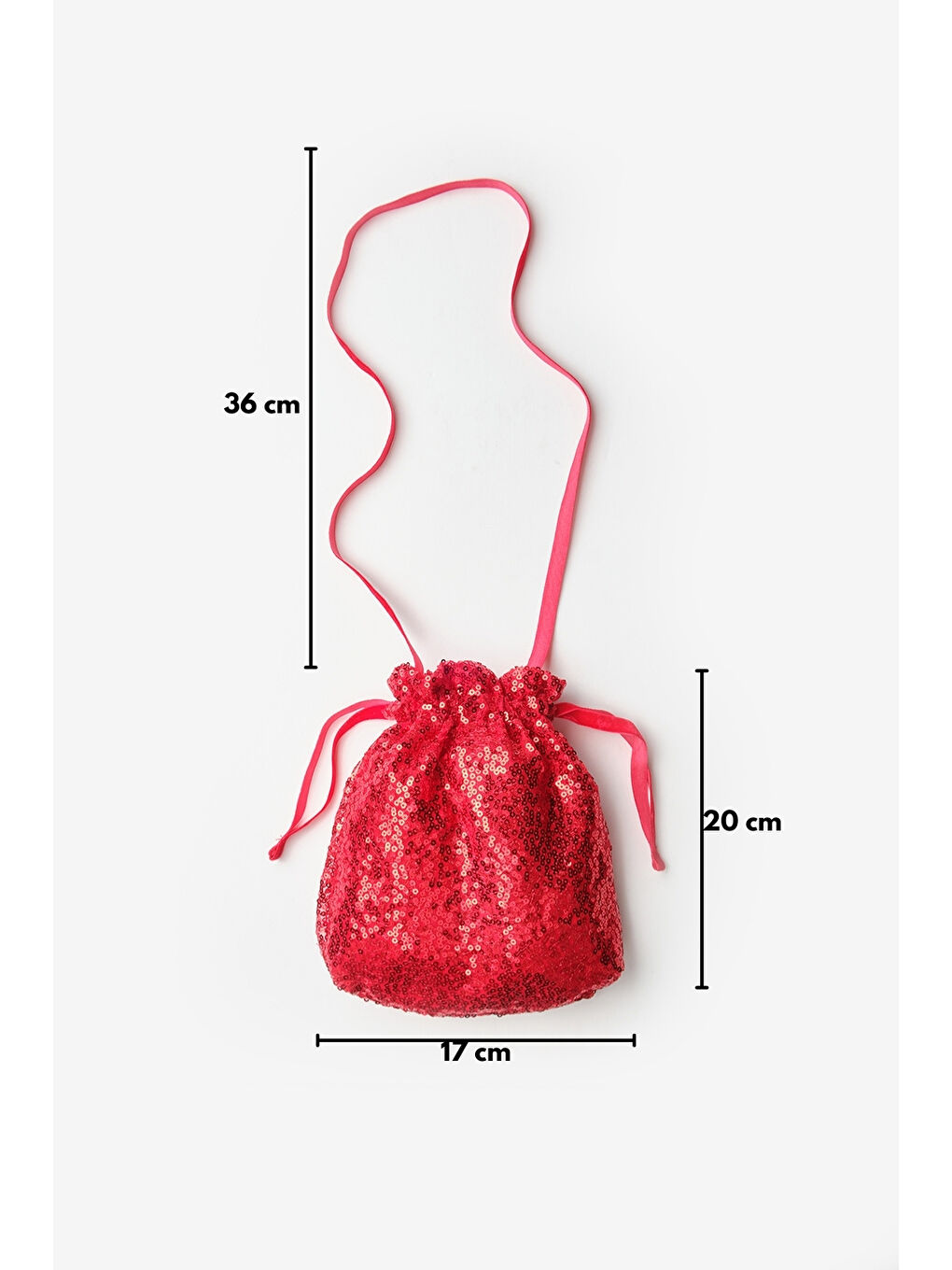 Kırmızı Pul Payetli Kız Çocuk Çanta-2