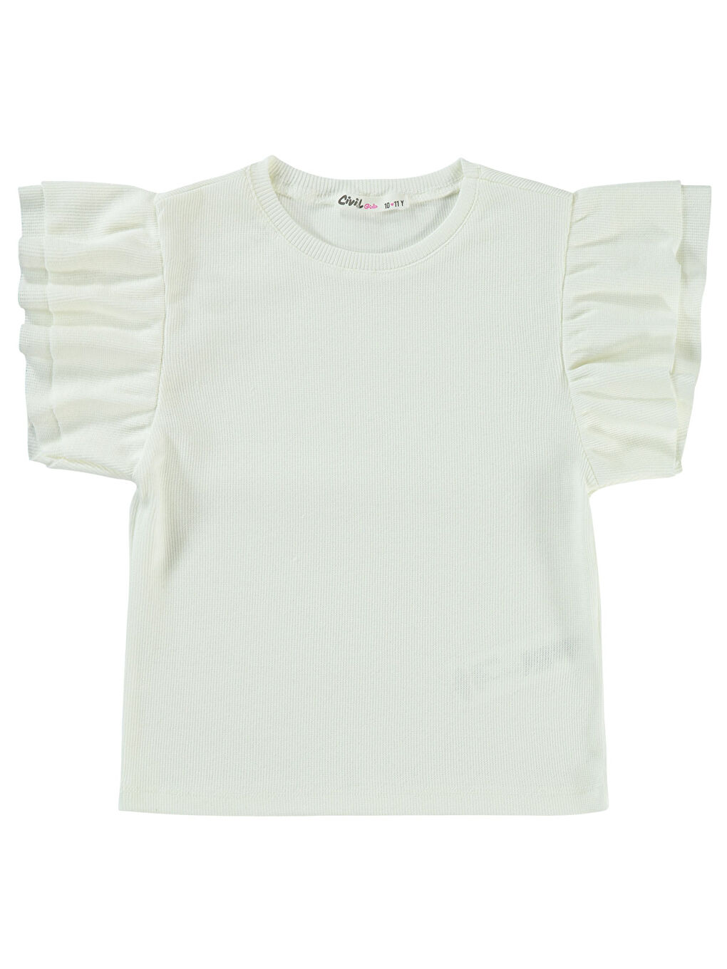 Girls Kız Çocuk Tişört 10-13 Yaş Ekru