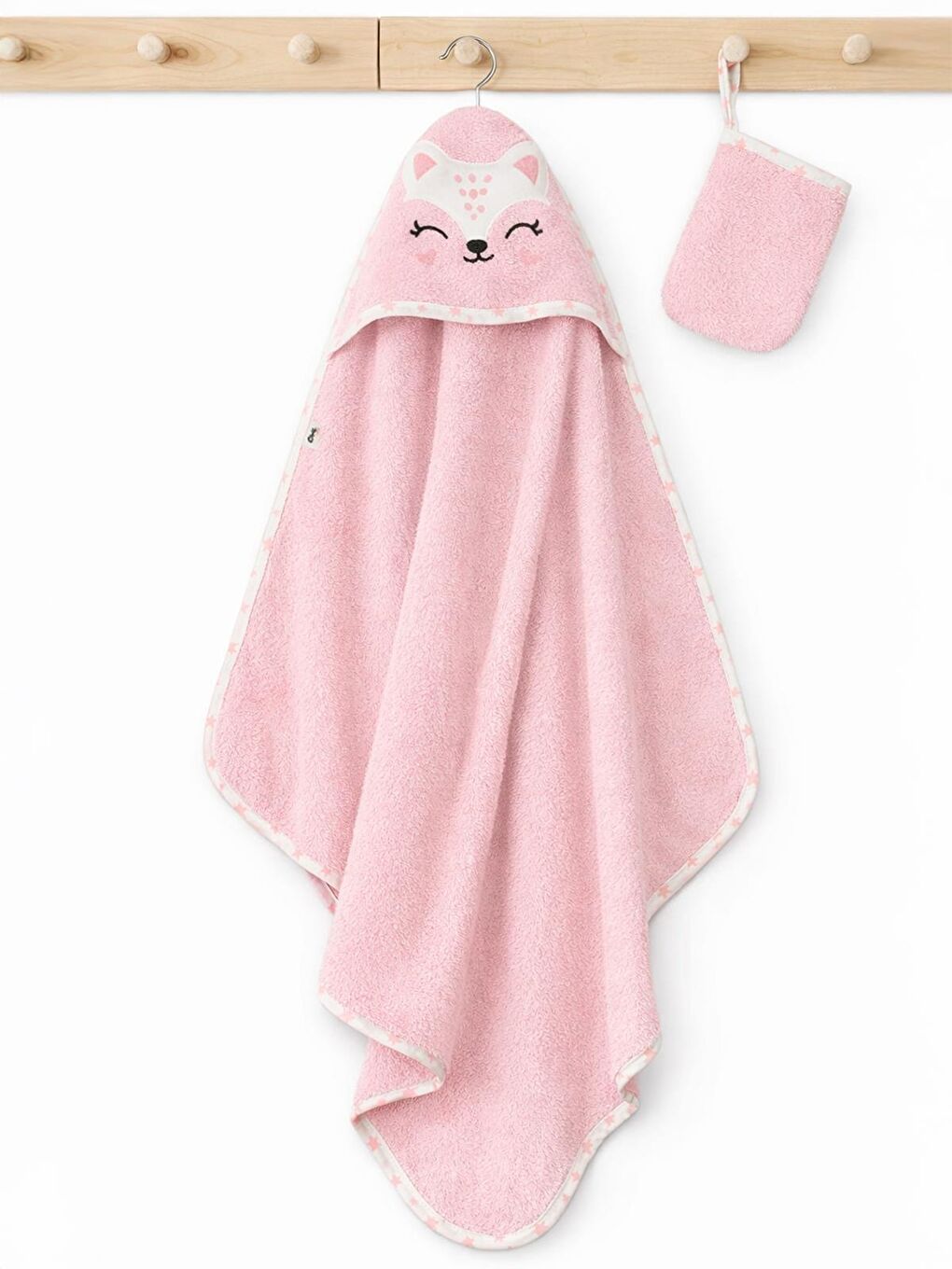 Baby Ceylan Nakışlı Bambu Havlu - Pembe Standart-2