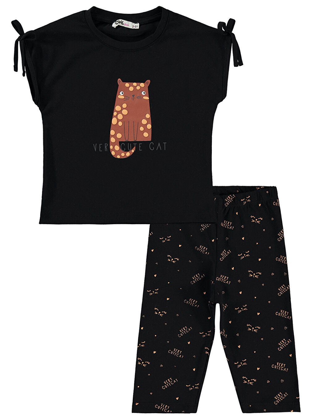 Girls Kız Çocuk Takım 2-5 Yaş Siyah