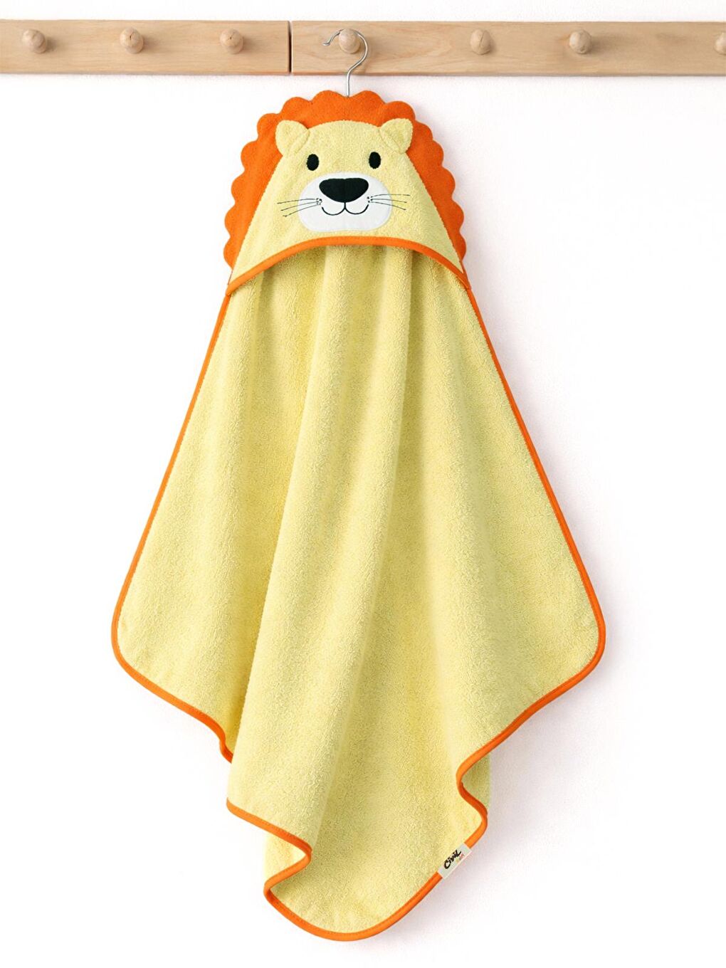 Baby Aslan Nakışlı Havlu - Sarı
