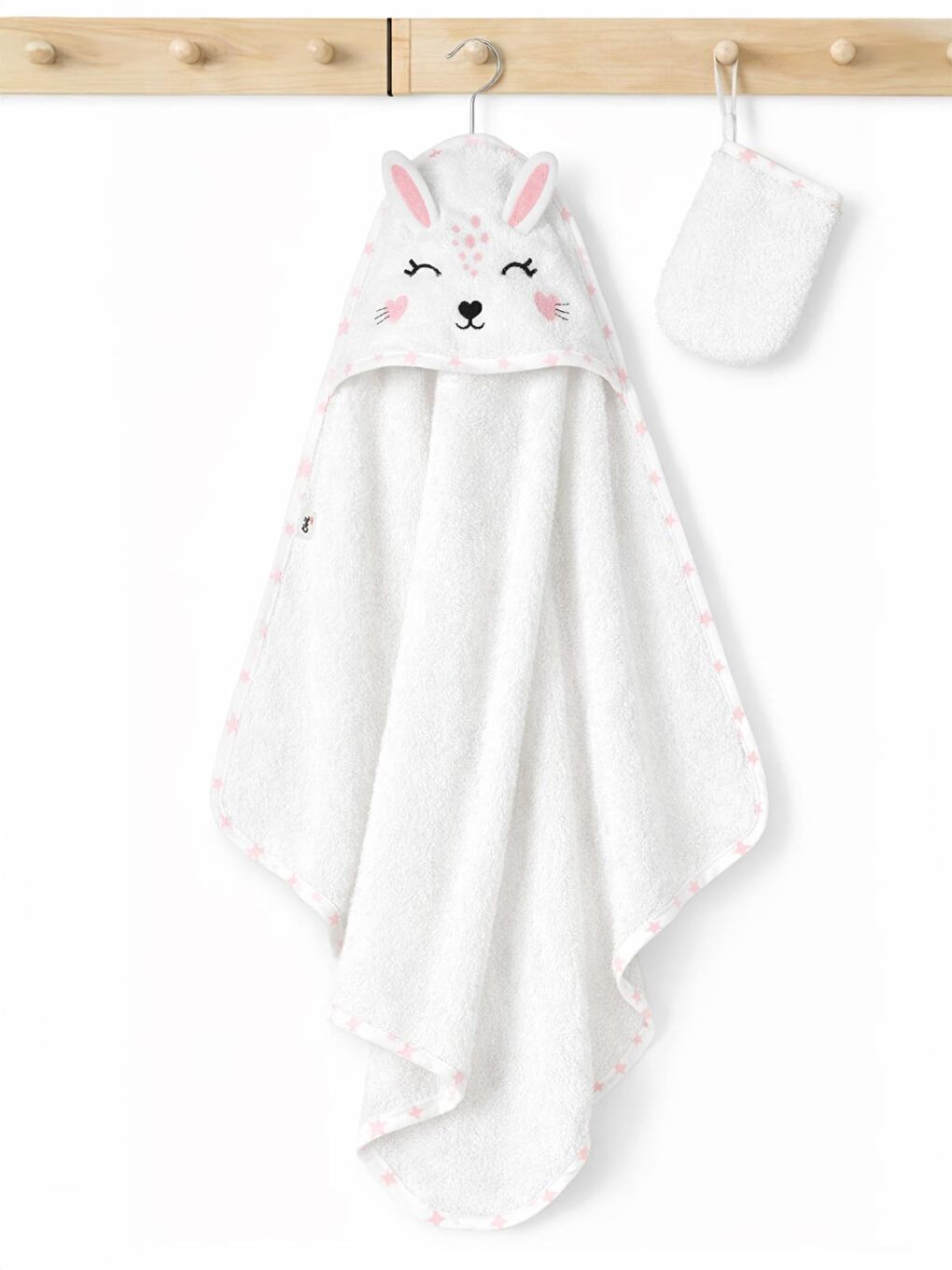 Baby Tavşan Mobil Kulaklı Bambu Havlu - Ekru Standart-2