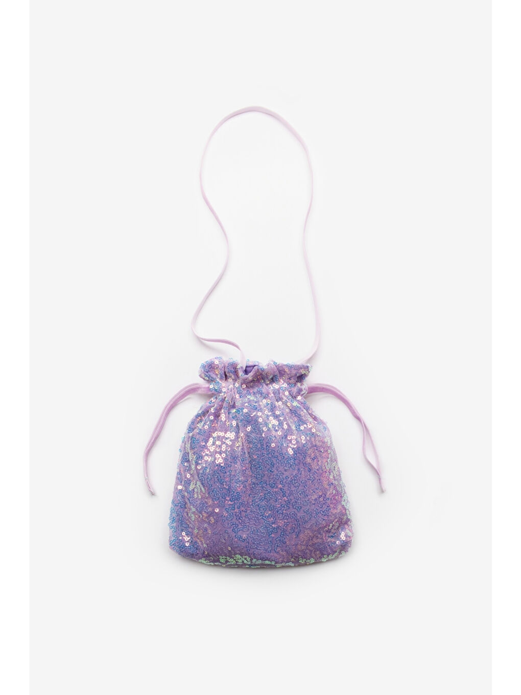 Lila Pul Payetli Kız Çocuk Çanta