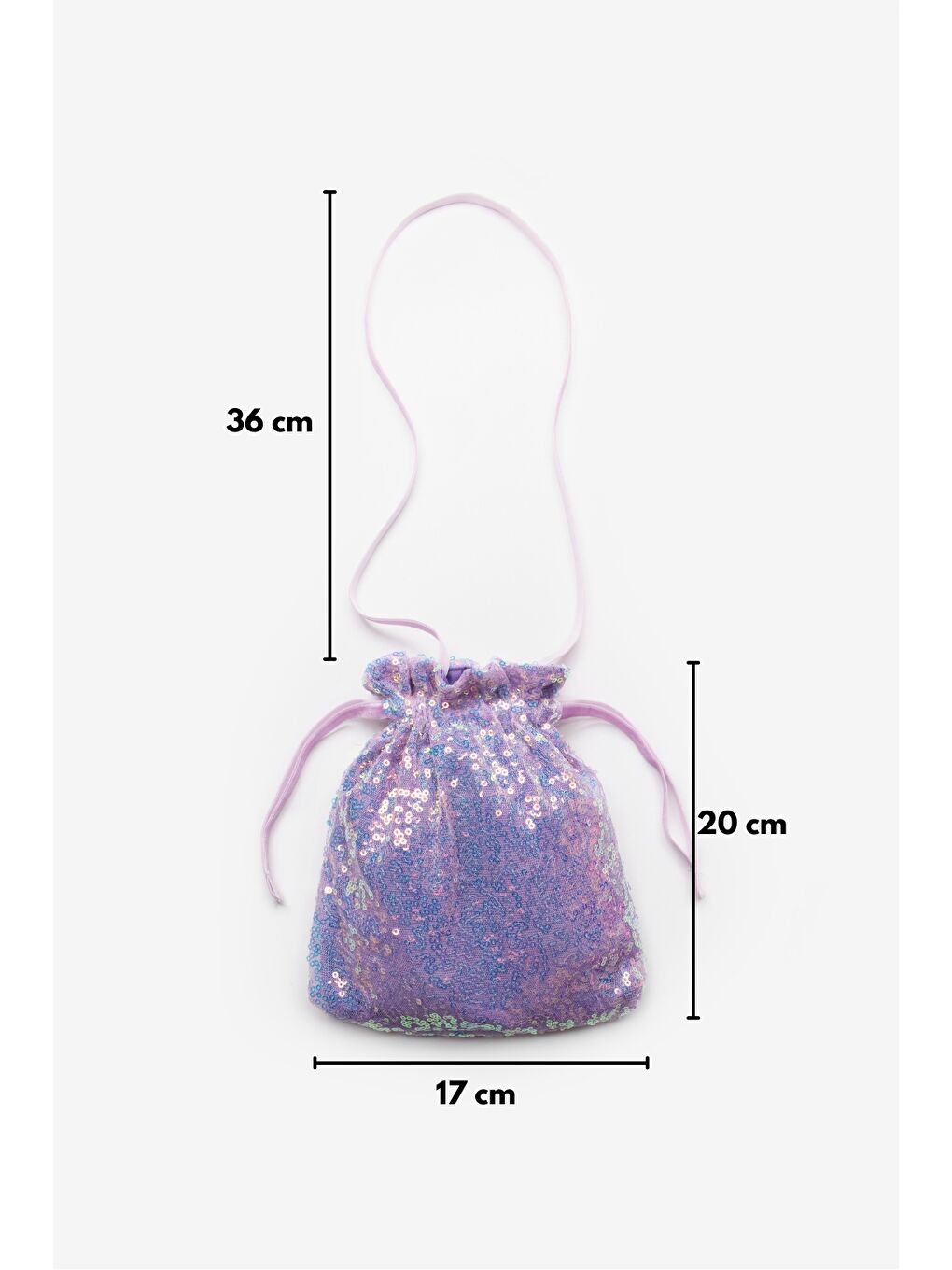 Lila Pul Payetli Kız Çocuk Çanta-2