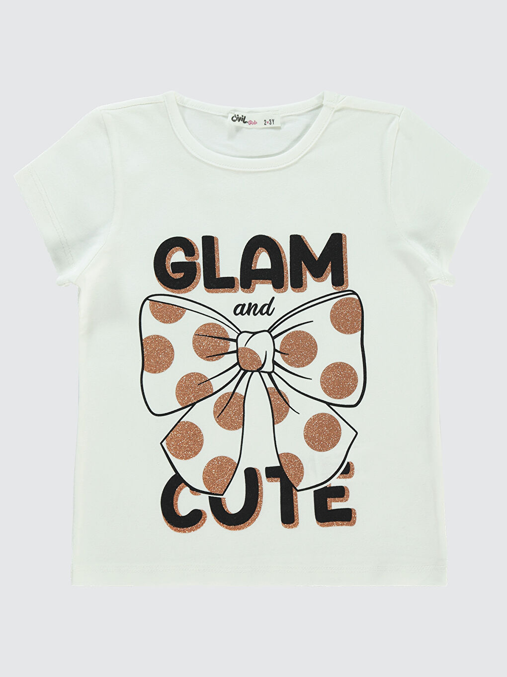 Girls Kız Çocuk Tişört 2-5 Yaş Ekru