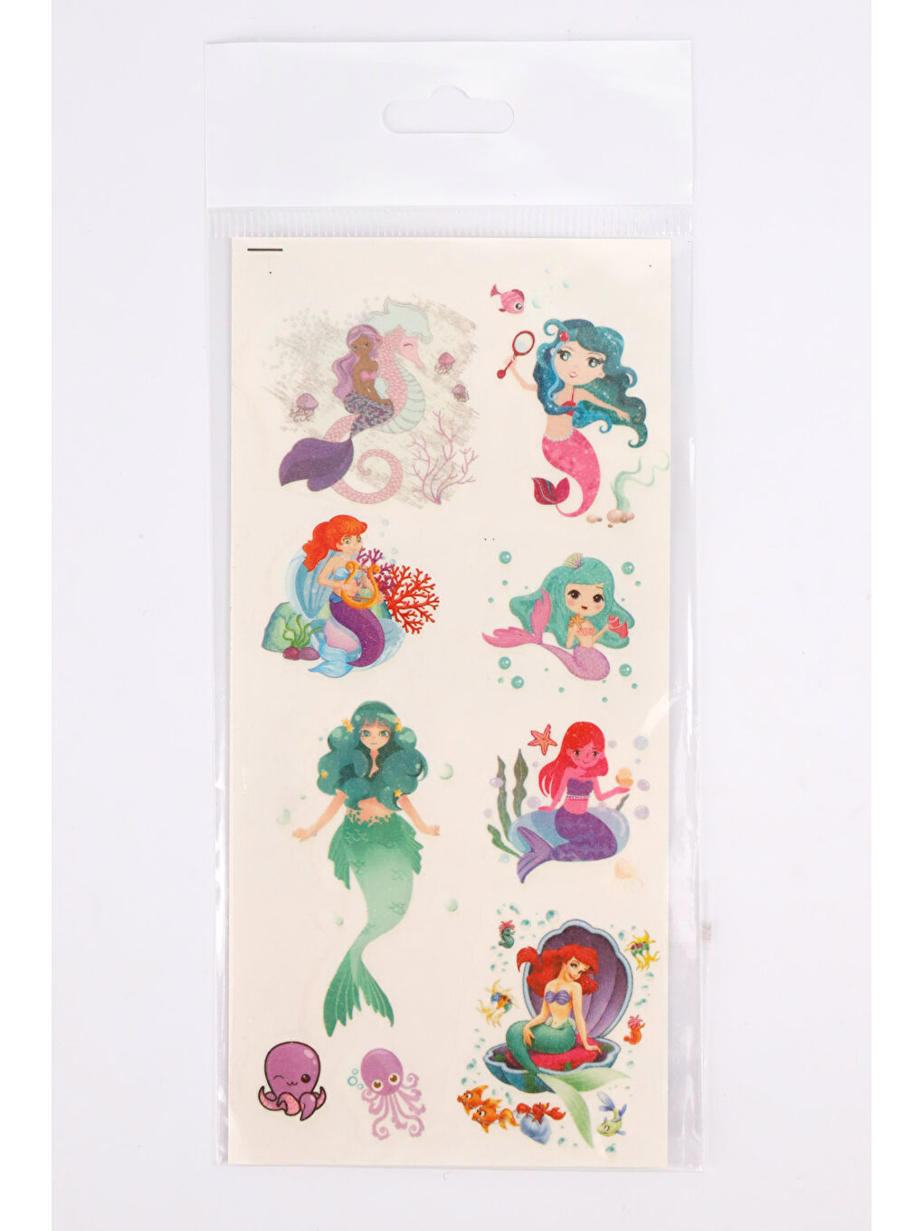 Karışık Çok Renkli Deniz Kızı Temalı Kız Çocuk Dövme