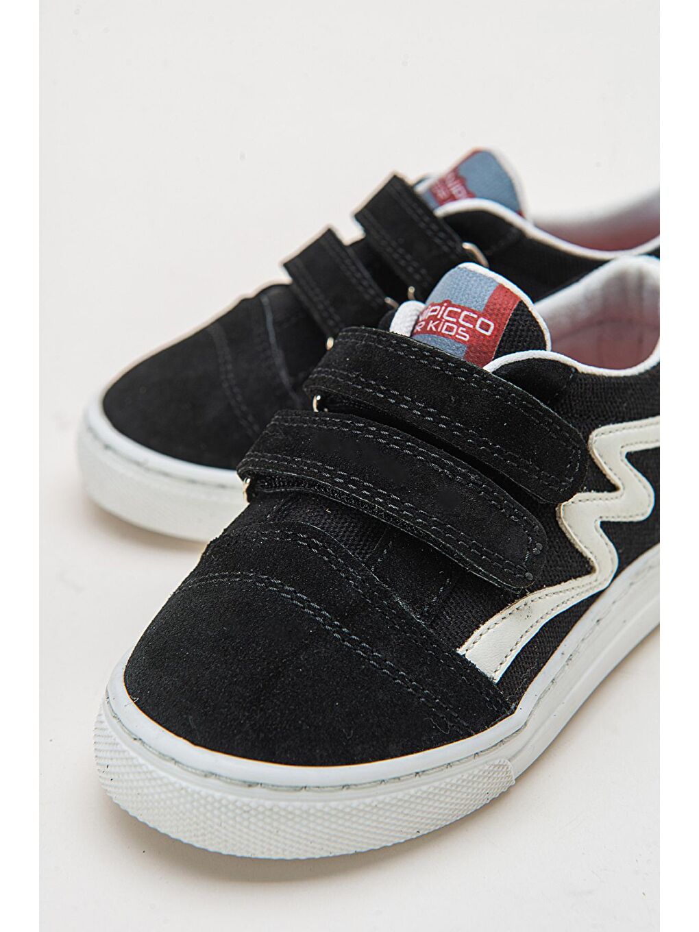 Erkek Çocuk Siyah Hakiki Deri Sneaker Ayakkabı-1