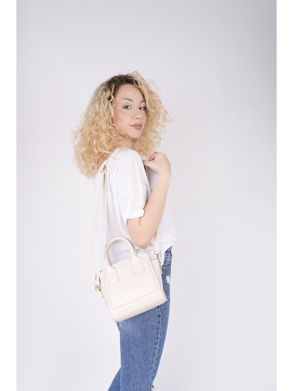 Bej CALVİNO Kadın El ve Omuz Çantası