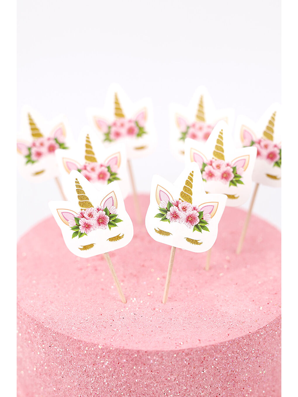 Beyaz Çiçekli 10'lu Kürdan Set-1