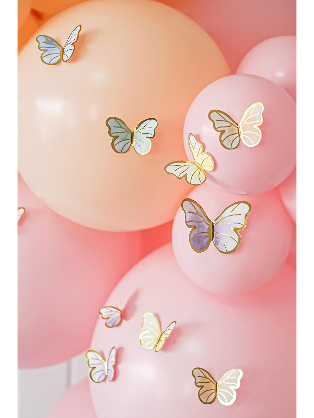 Karışık Çok Renkli 60'lı Kelebek Parti Süsü