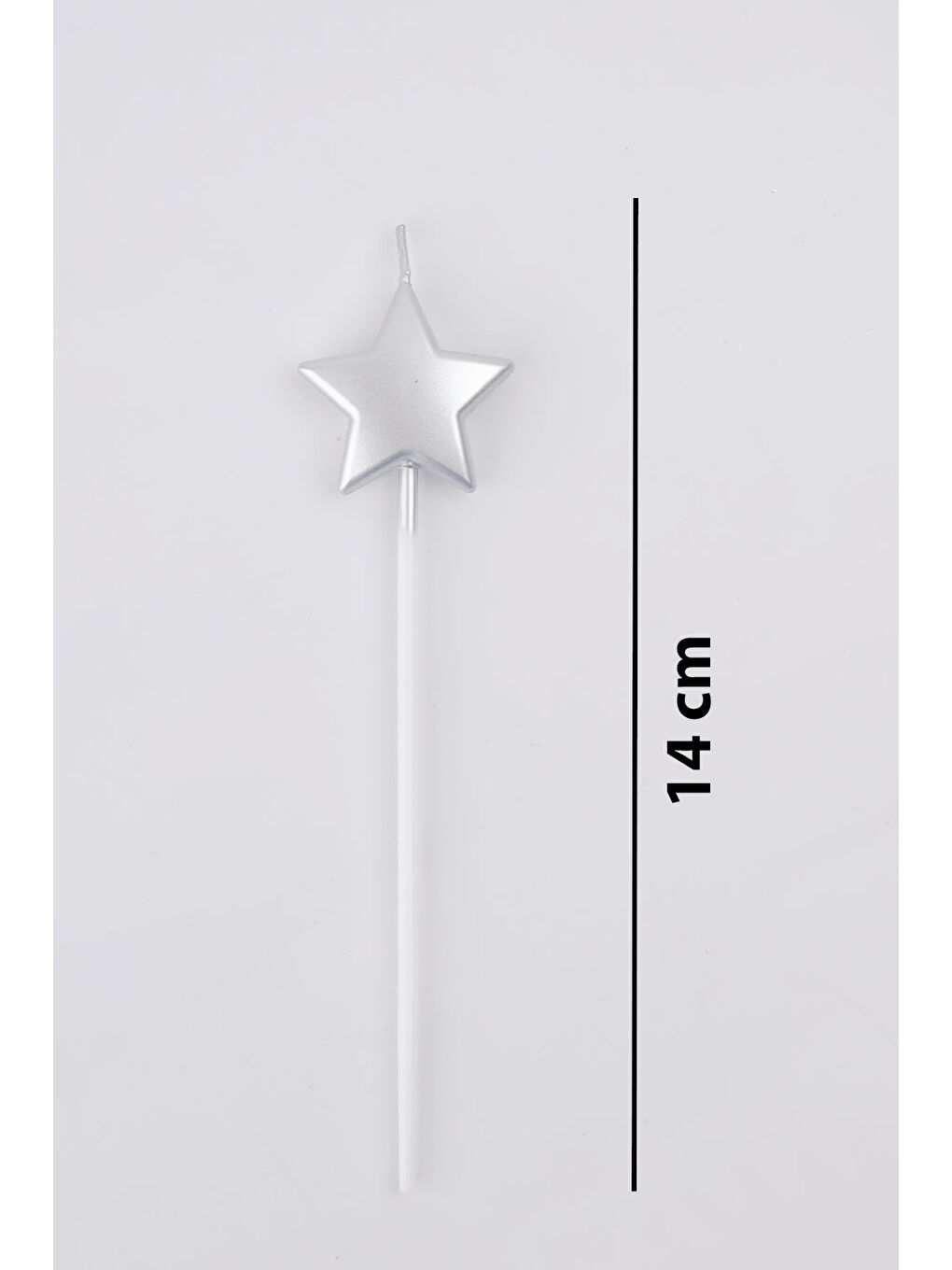 Gri Gümüş 4'lü Yıldız Mum-2