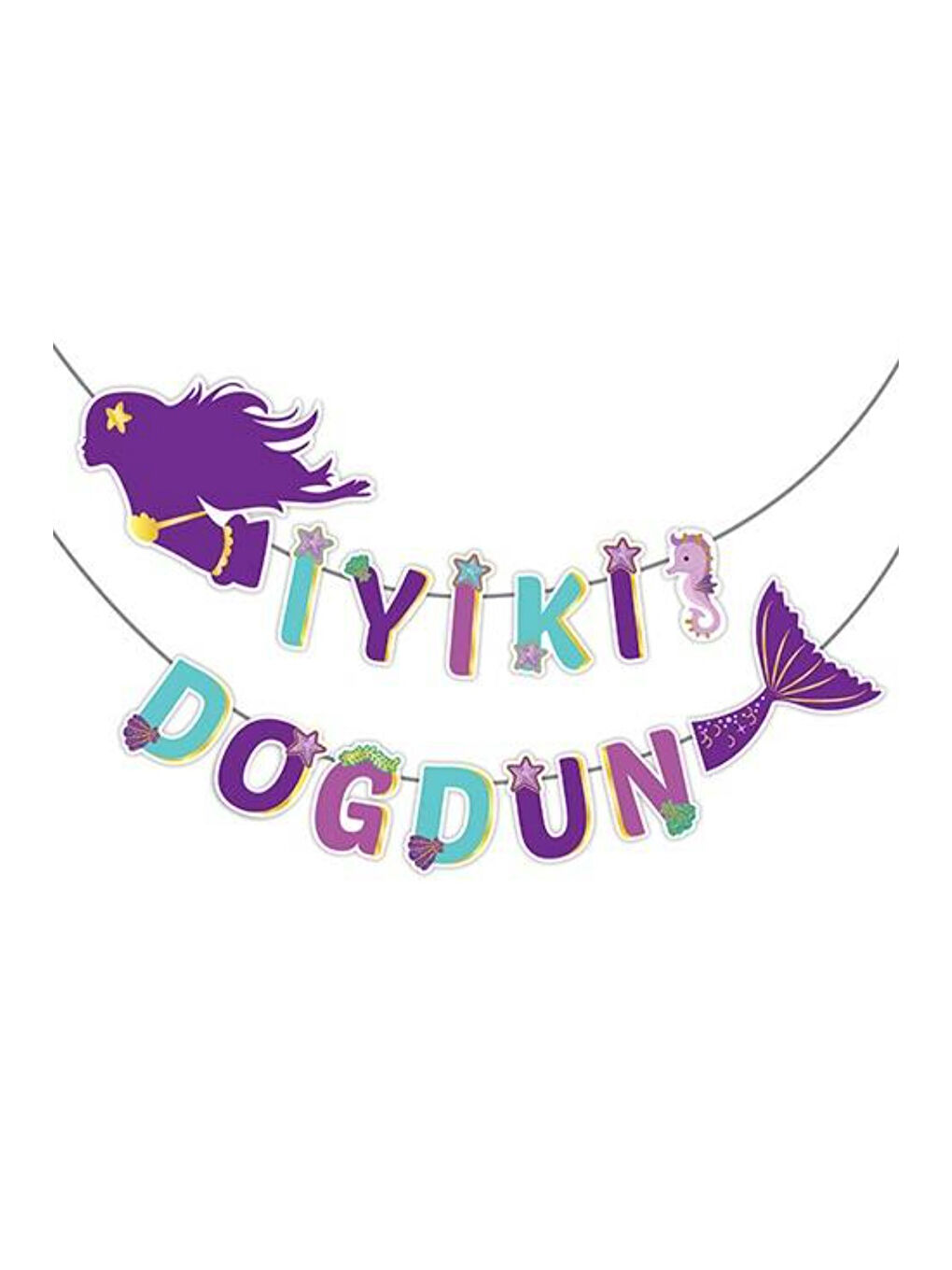 Lila 5'li Deniz Kızı Parti Seti-2