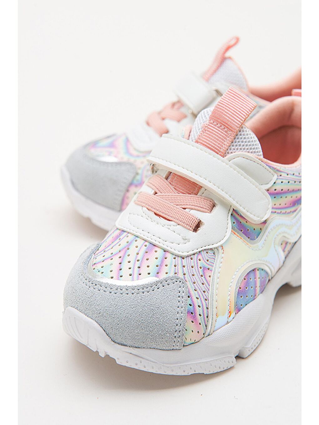 Kız Çocuk Beyaz Hakiki Deri Spor Ayakkabı-1