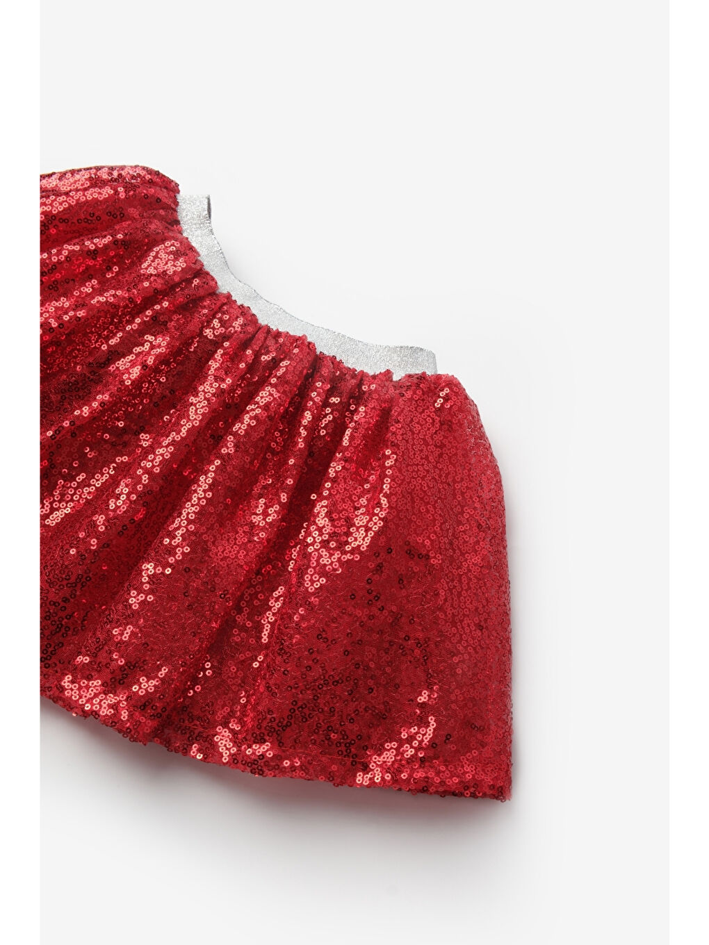 Kırmızı Üzeri Pullu Kız Çocuk Etek - Gracie-6