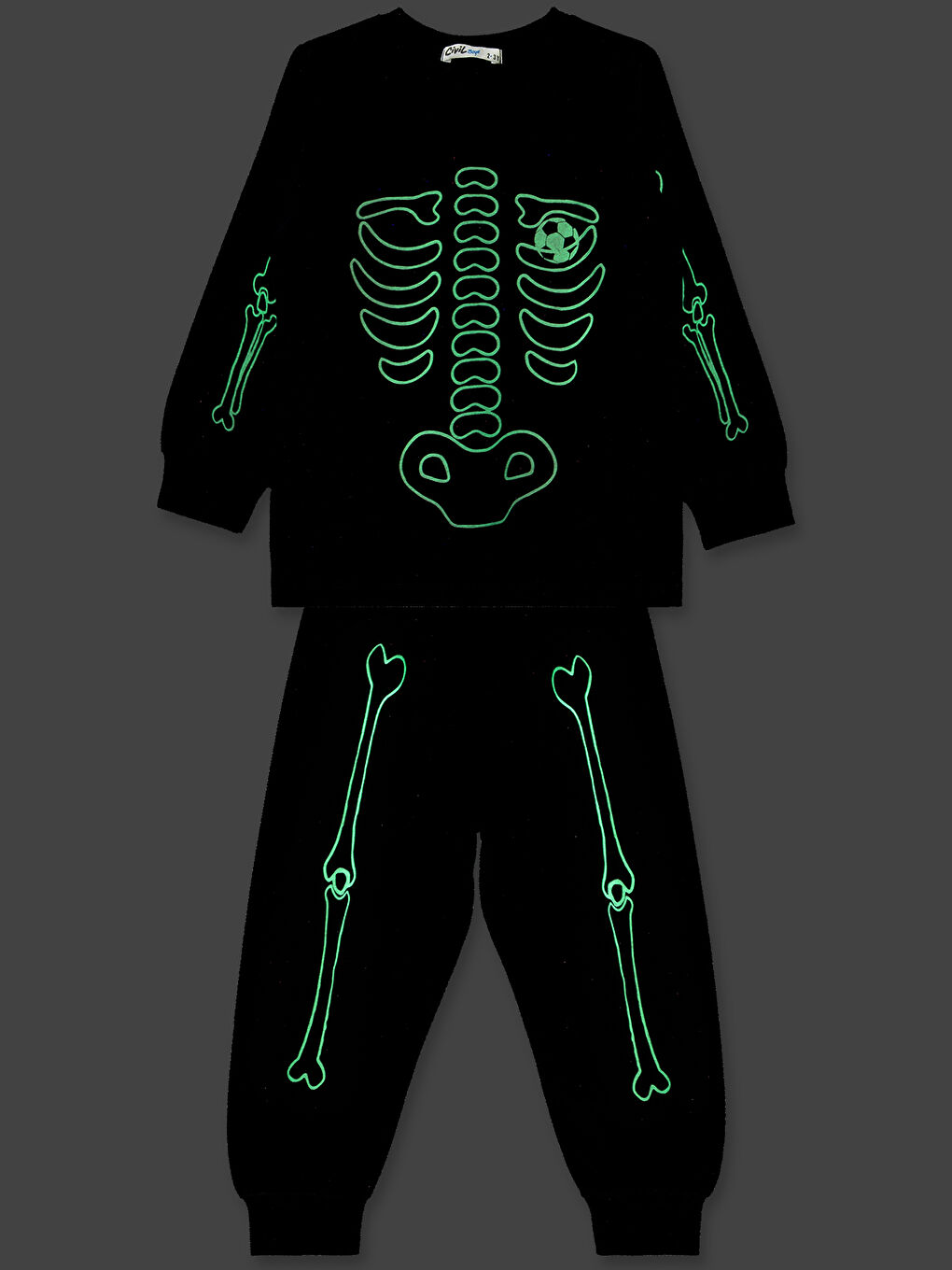 Boys Erkek Çocuk Pijama Takımı 2-5 Yaş Siyah-1