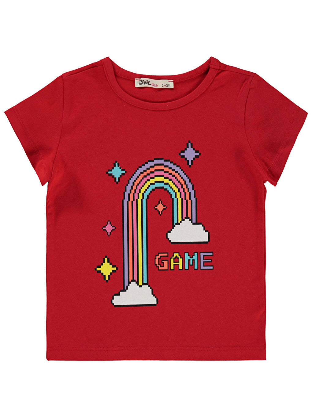 Girls Kız Çocuk Tişört 2-5 Yaş Kırmızı