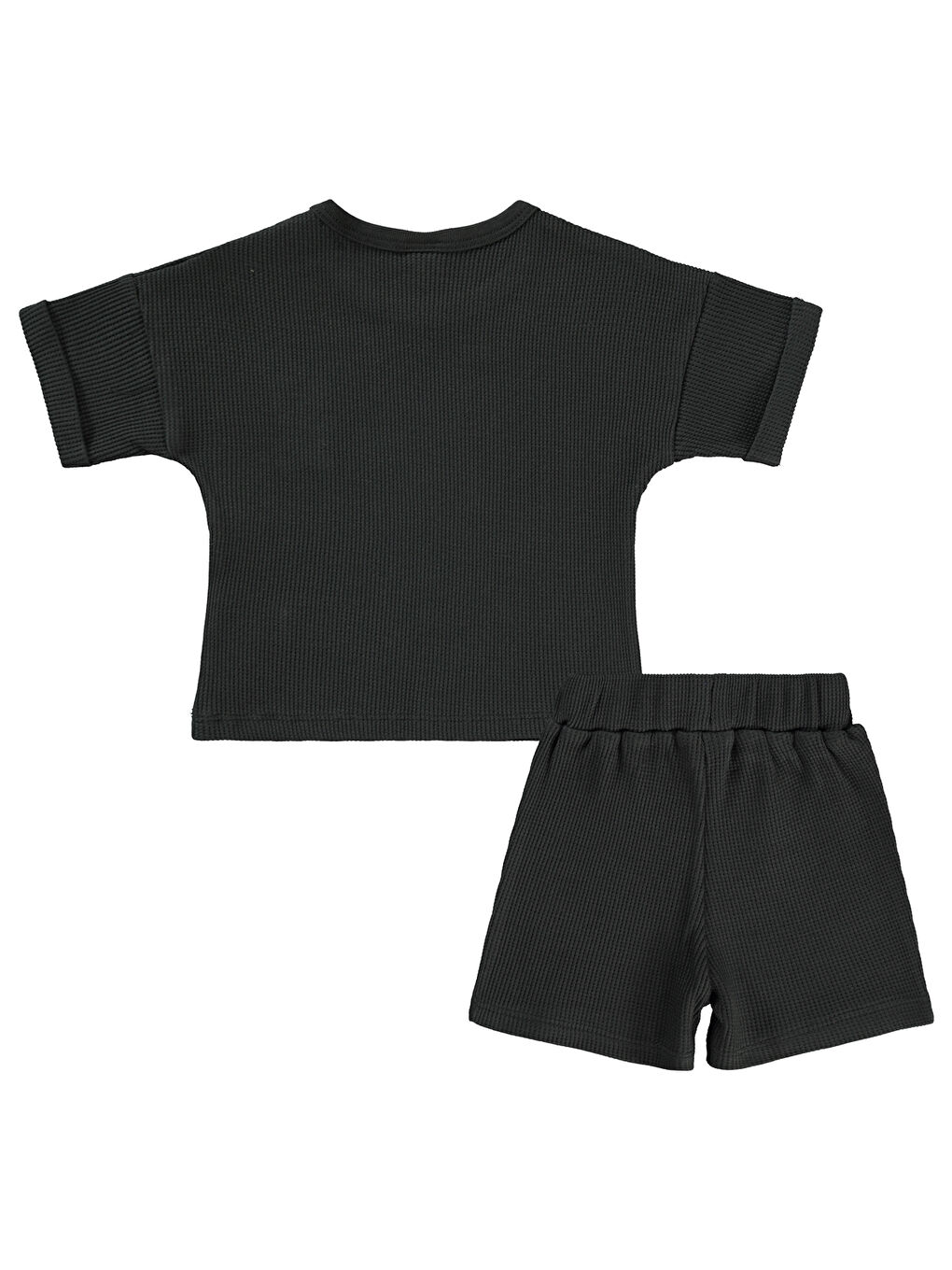 Baby Erkek Bebek Şortlu Takım 6-18 Ay Antrasit-1