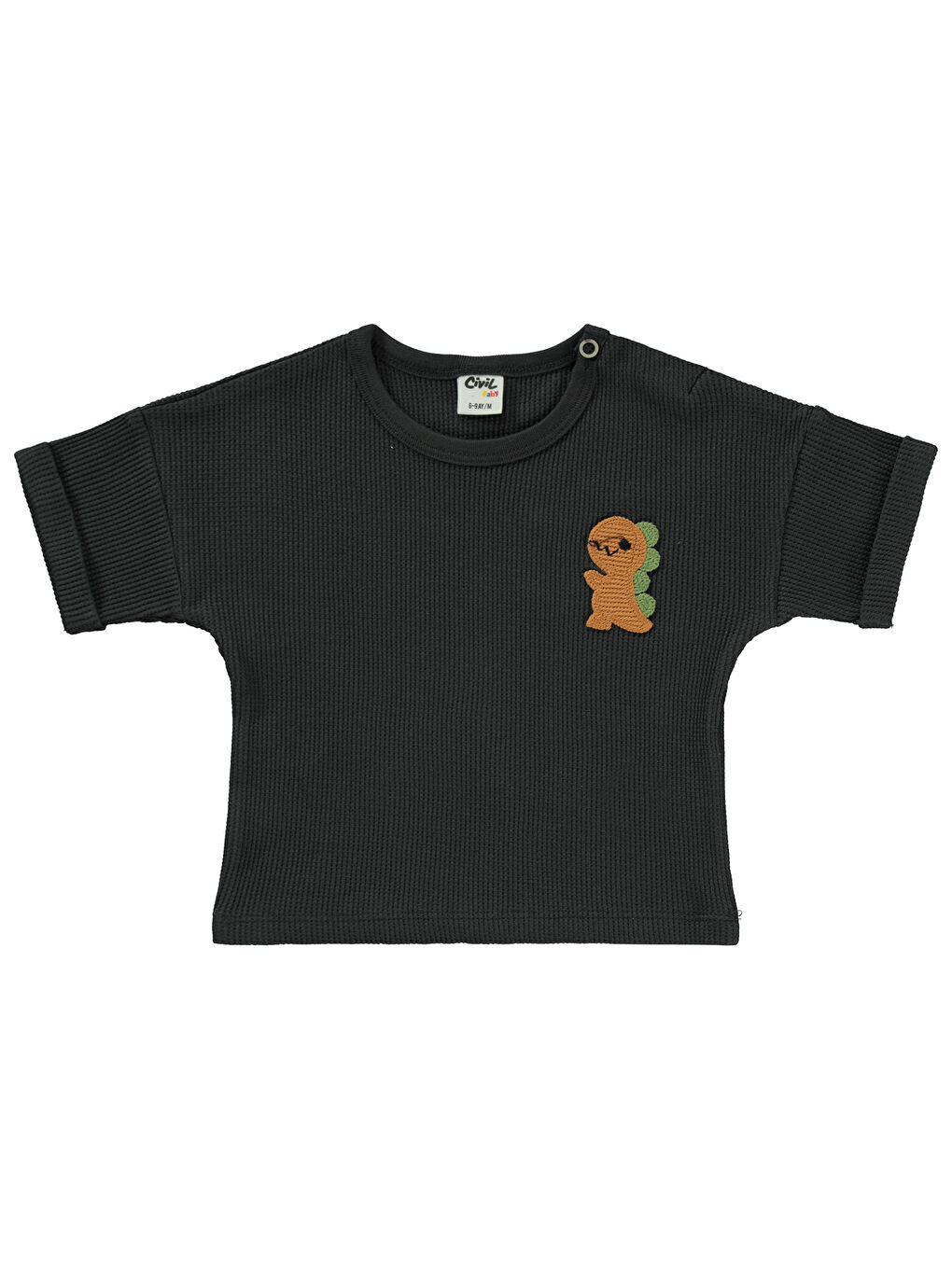 Baby Erkek Bebek Şortlu Takım 6-18 Ay Antrasit-2