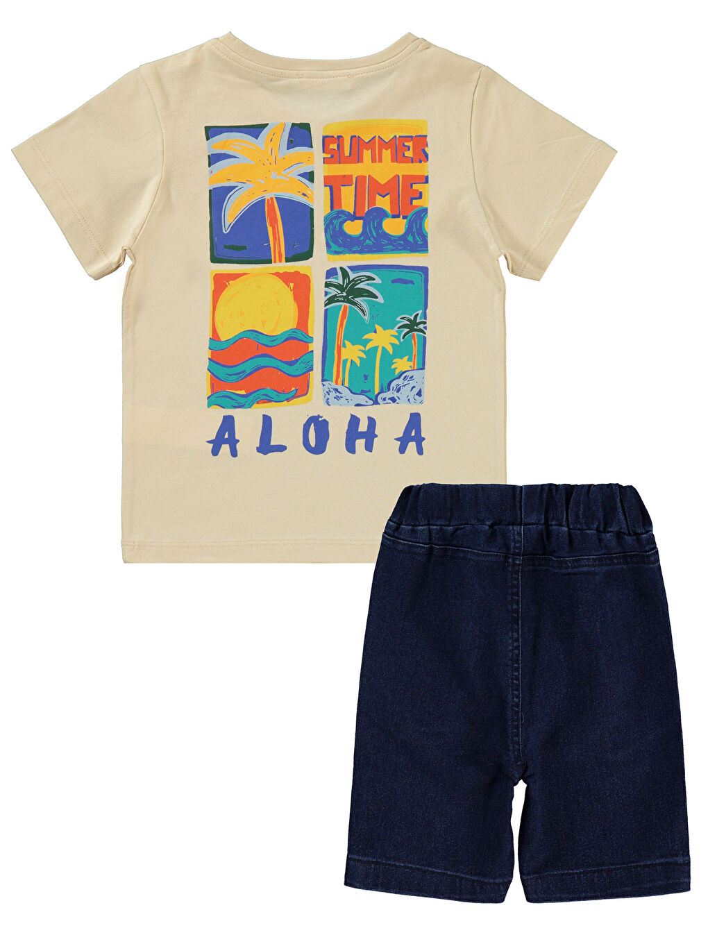 Bej Boys Erkek Çocuk Takım 2-5 Yaş Fil Dişi-1