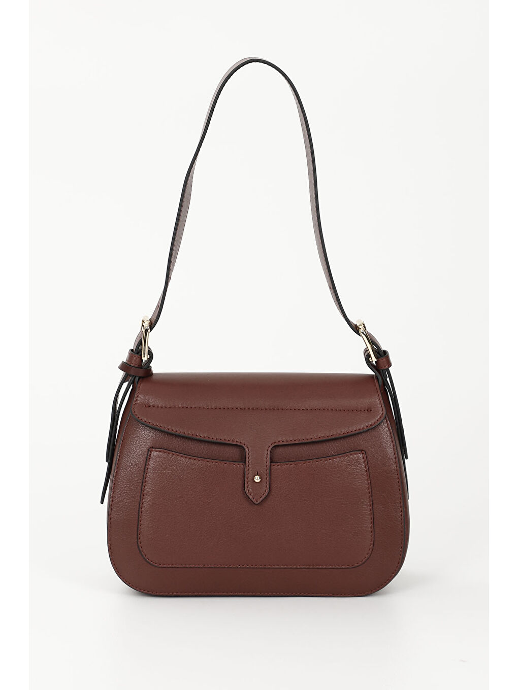 Bordo Kadın BORDO Hakiki Deri El ve Omuz Çantası-4