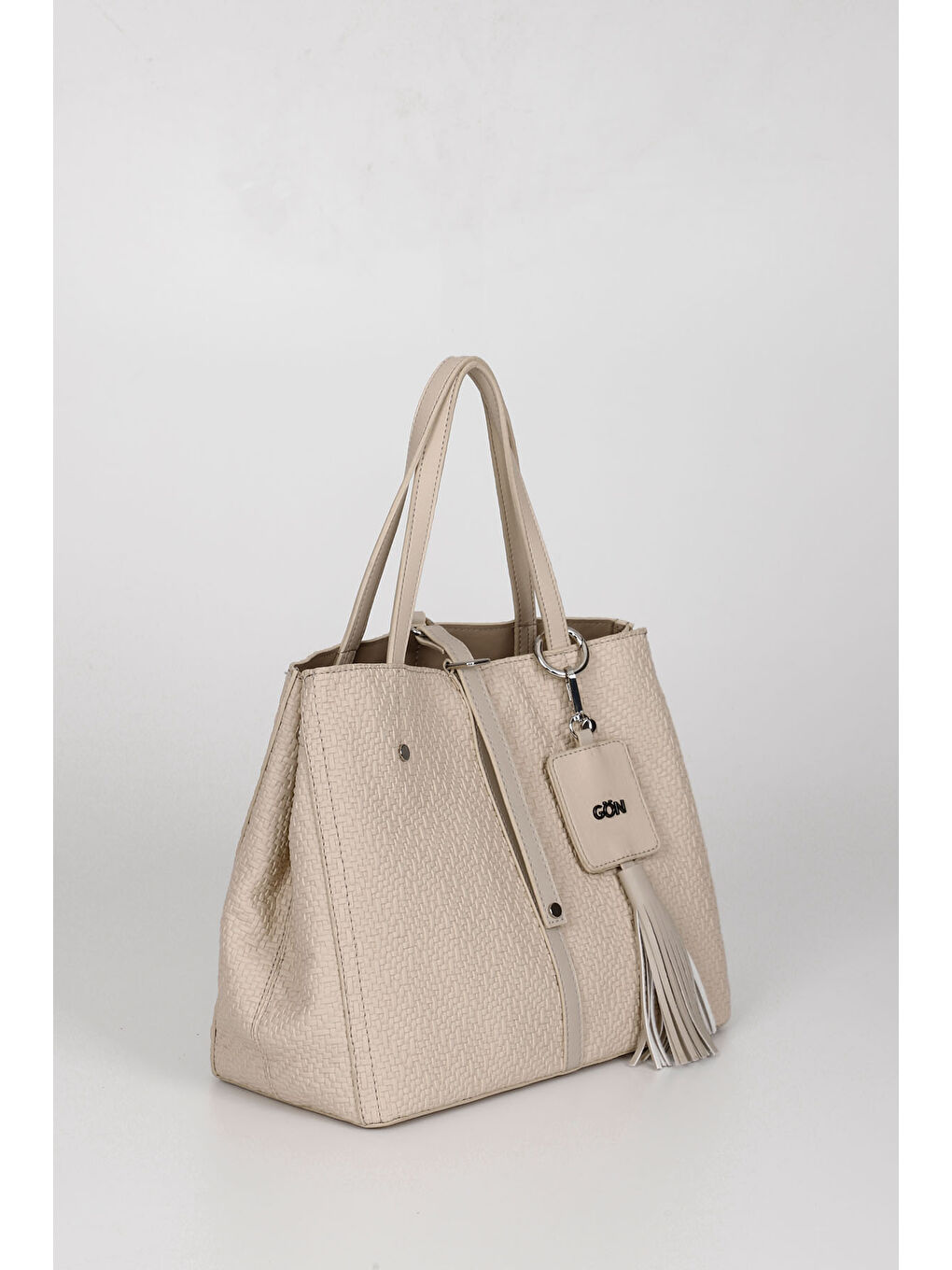 Bej Kadın BEJ Püsküllü El Ve Omuz Çantası-2