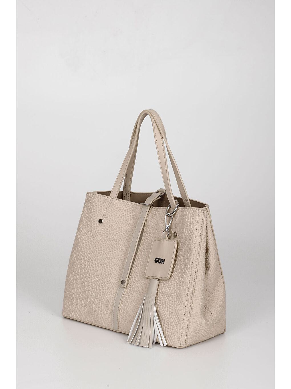 Bej Kadın BEJ Püsküllü El Ve Omuz Çantası-3