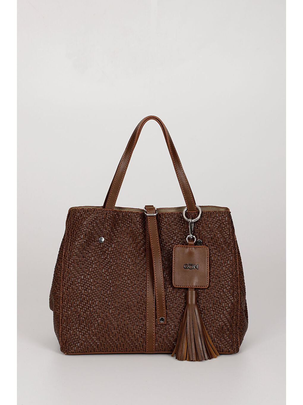 Kahverengi Kadın TABA Püsküllü El Ve Omuz Çantası