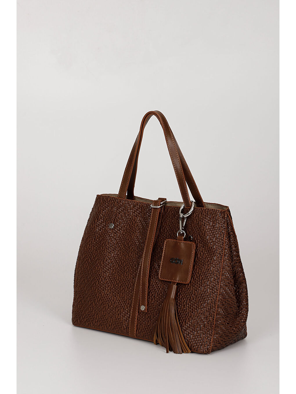 Kahverengi Kadın TABA Püsküllü El Ve Omuz Çantası-2