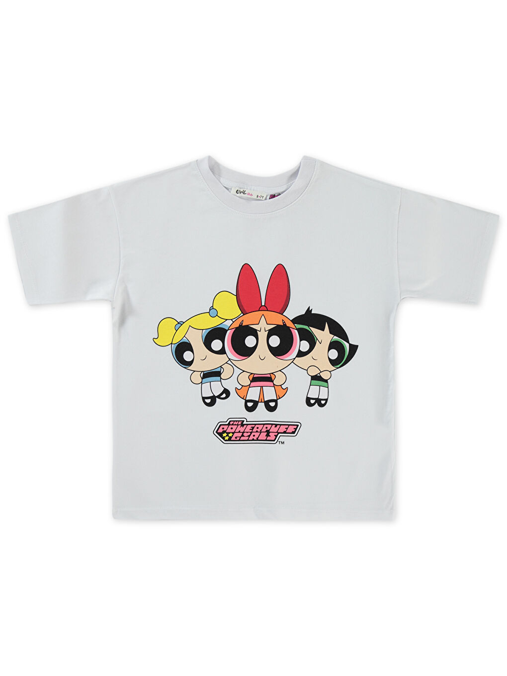 Powerpuff Girls Kız Çocuk Tişört 6-9 Yaş Beyaz-2