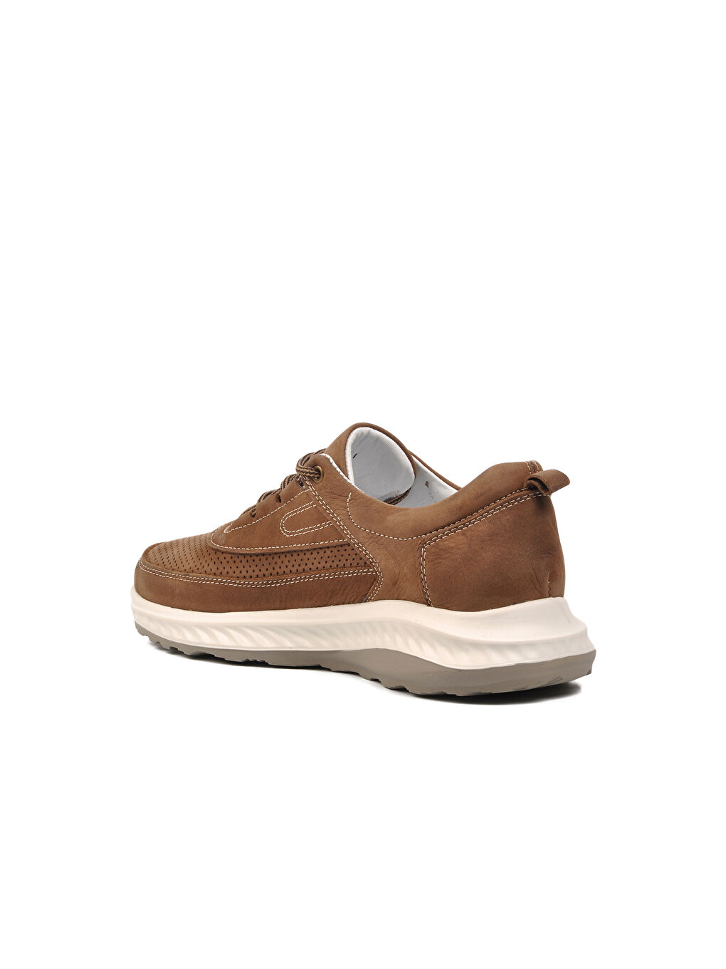 Bej Vizon Nubuk Hakiki Deri Erkek Günlük Ayakkabı 241101 M-4