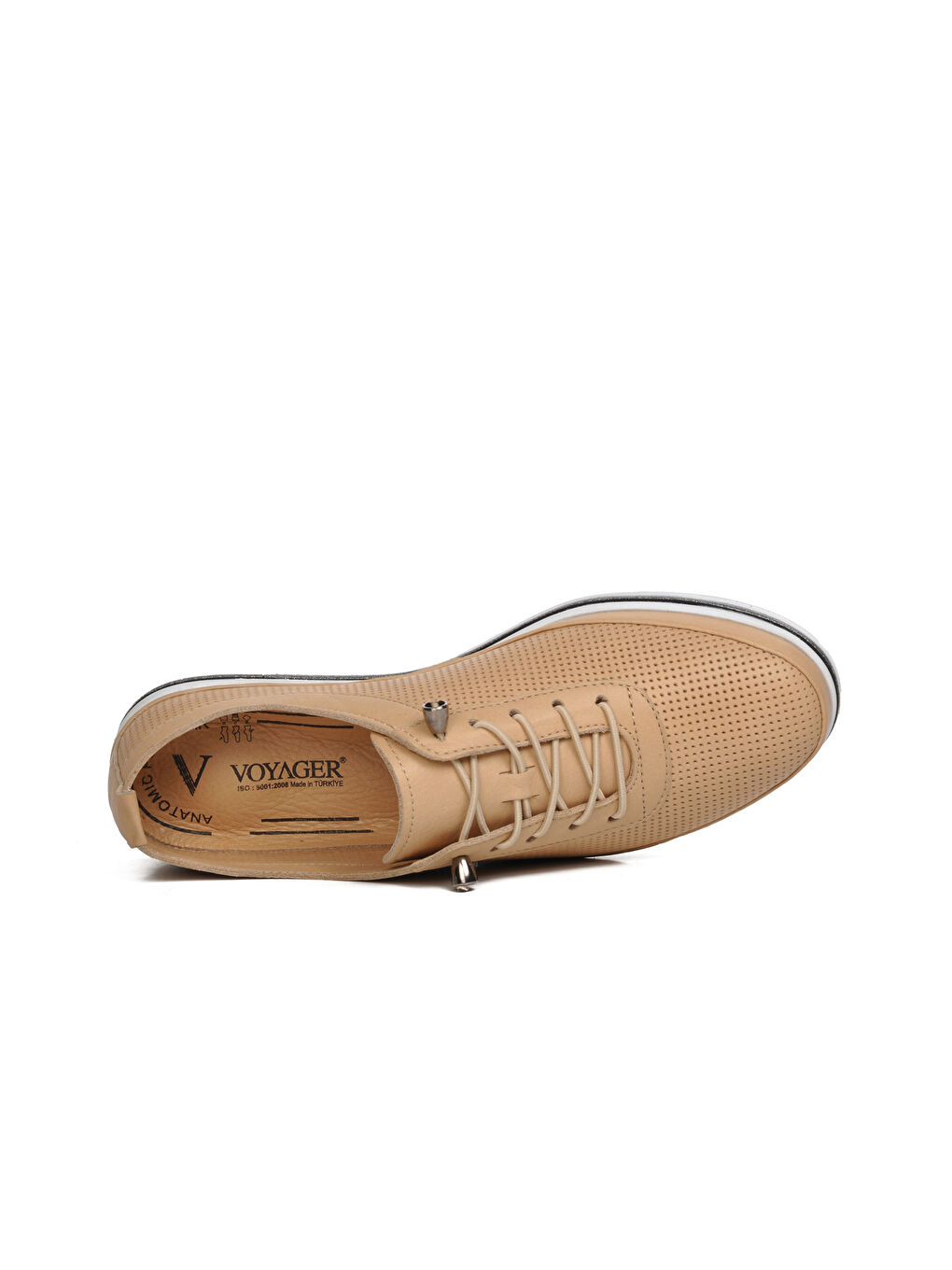 Bej DAR KALIP Nude Hakiki Deri Anatomik Kadın Casual Ayakkabı 7876 Z-4