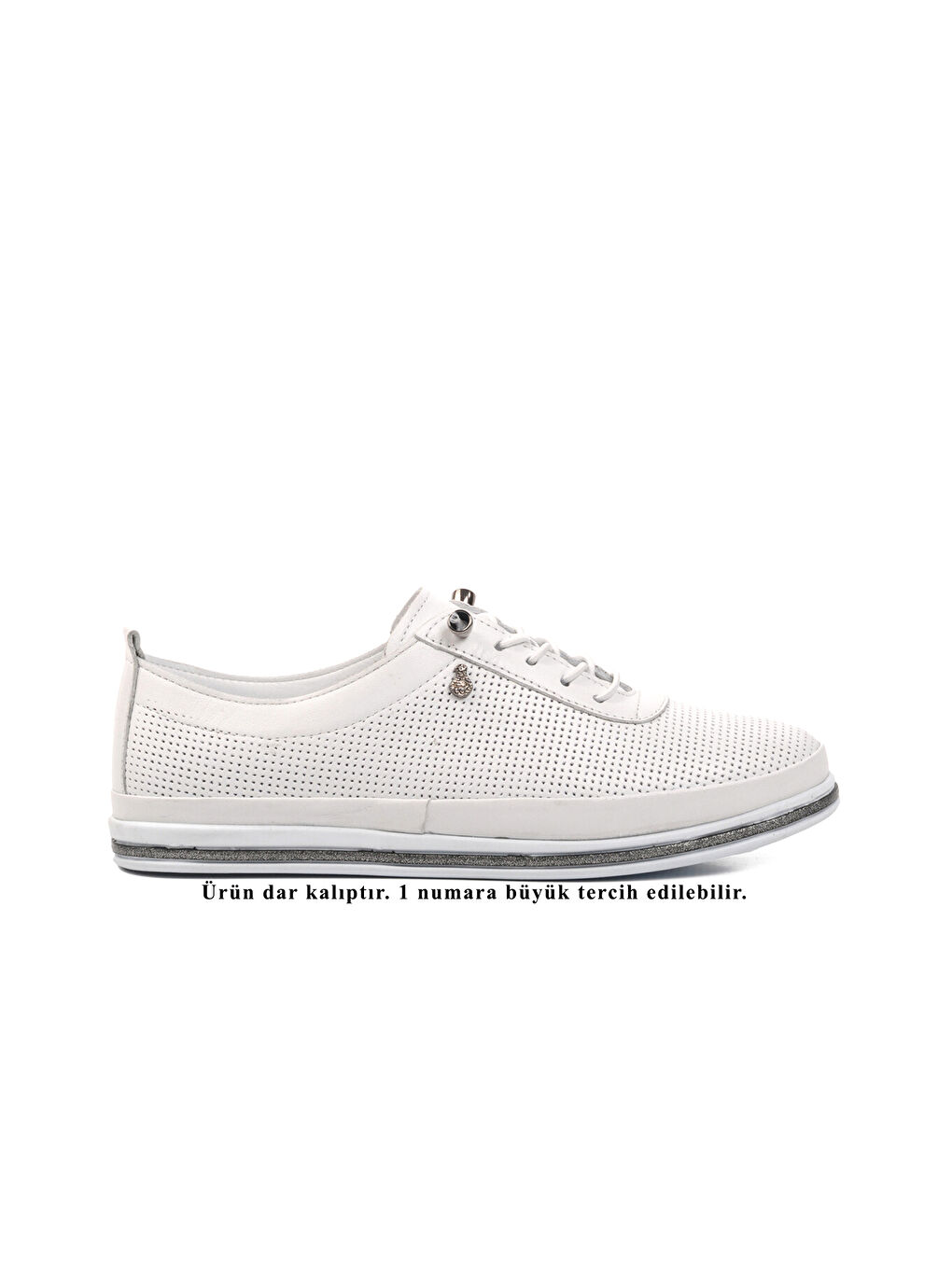 DAR KALIP Beyaz Hakiki Deri Anatomik Kadın Casual Ayakkabı 7876 Z