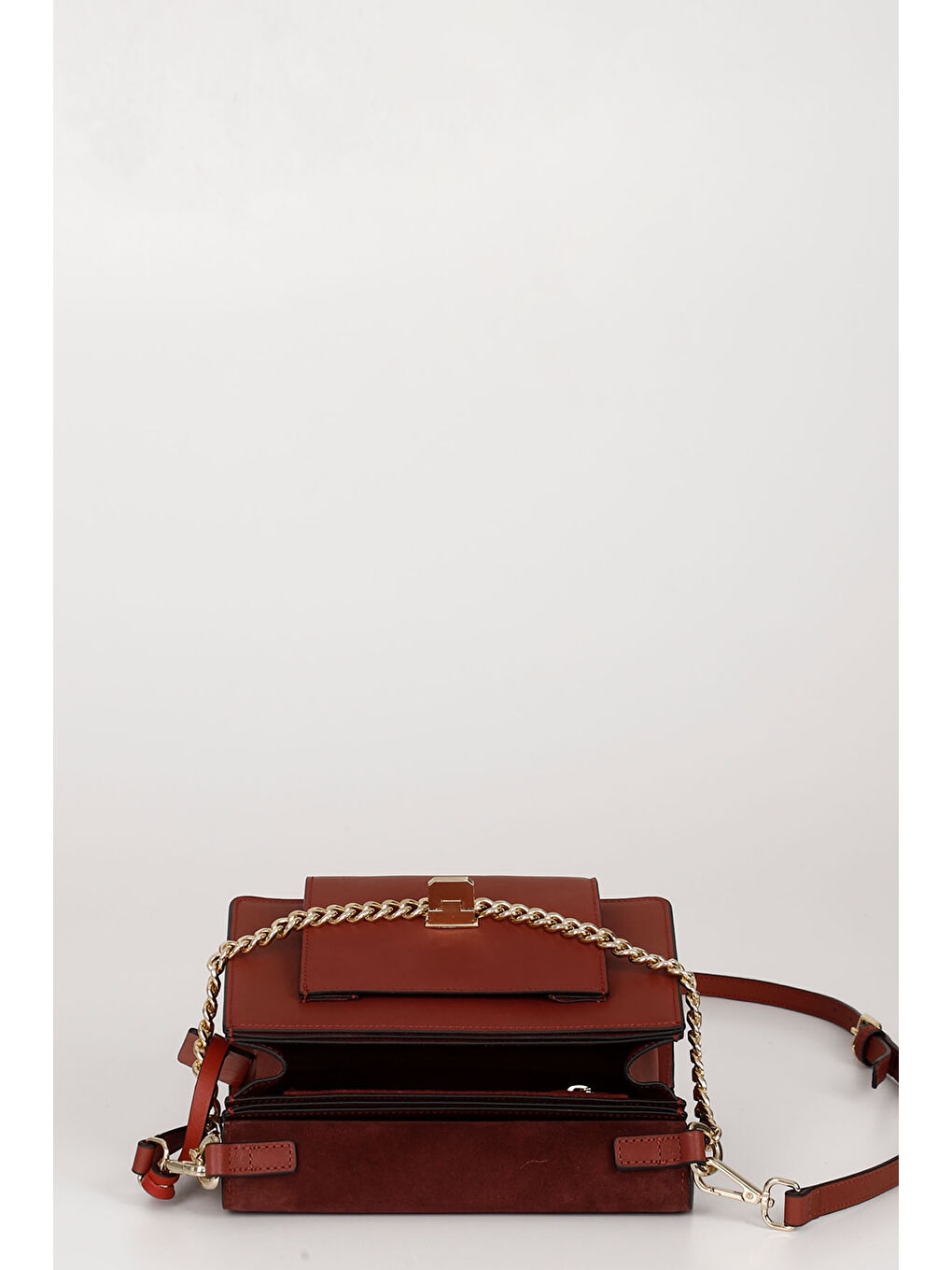 Bordo AÇIK BORDO Platinum Hakiki Deri Kadın El Ve Omuz Çantası K7289-4